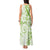 Polynesian Pattern With Plumeria Flowers Tank Maxi Dress Lime Green