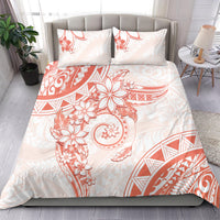Polynesian Pattern With Plumeria Flowers Bedding Set Orange Peach LT05 - Polynesian Pride