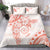 Polynesian Pattern With Plumeria Flowers Bedding Set Orange Peach