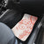 Polynesian Pattern With Plumeria Flowers Car Mats Orange Peach