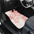 Polynesian Pattern With Plumeria Flowers Car Mats Orange Peach