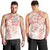 Polynesian Pattern With Plumeria Flowers Men Tank Top Orange Peach