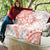 Polynesian Pattern With Plumeria Flowers Quilt Orange Peach