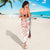Polynesian Pattern With Plumeria Flowers Sarong Orange Peach