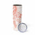 Orange Peach Polynesian Pattern With Plumeria Flowers Skinny Tumbler