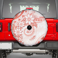 Polynesian Pattern With Plumeria Flowers Spare Tire Cover Orange Peach LT05 - Polynesian Pride