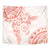 Polynesian Pattern With Plumeria Flowers Tapestry Orange Peach