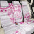 Polynesian Pattern With Plumeria Flowers Back Car Seat Cover Pink