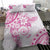 Polynesian Pattern With Plumeria Flowers Bedding Set Pink