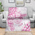 Polynesian Pattern With Plumeria Flowers Blanket Pink