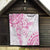 Polynesian Pattern With Plumeria Flowers Quilt Pink