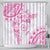 Polynesian Pattern With Plumeria Flowers Shower Curtain Pink