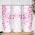 Pink Polynesian Pattern With Plumeria Flowers Skinny Tumbler