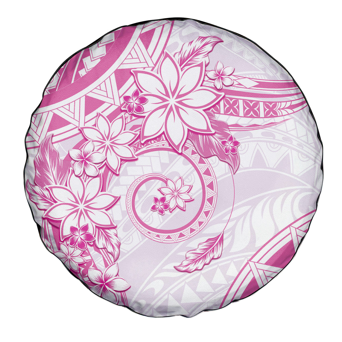 Polynesian Pattern With Plumeria Flowers Spare Tire Cover Pink LT05 - Polynesian Pride