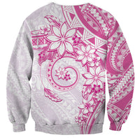 Polynesian Pattern With Plumeria Flowers Sweatshirt Pink LT05 - Polynesian Pride
