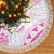 Polynesian Pattern With Plumeria Flowers Tree Skirt Pink