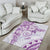 Polynesian Pattern With Plumeria Flowers Area Rug Purple