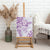 Polynesian Pattern With Plumeria Flowers Canvas Wall Art Purple