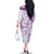 Polynesian Pattern With Plumeria Flowers Family Matching Off The Shoulder Long Sleeve Dress and Hawaiian Shirt Purple