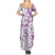 Polynesian Pattern With Plumeria Flowers Family Matching Summer Maxi Dress and Hawaiian Shirt Purple