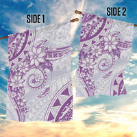 Polynesian Pattern With Plumeria Flowers Garden Flag Purple LT05 - Polynesian Pride