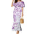 Polynesian Pattern With Plumeria Flowers Mermaid Dress Purple