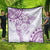 Polynesian Pattern With Plumeria Flowers Quilt Purple