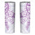 Purple Polynesian Pattern With Plumeria Flowers Skinny Tumbler