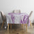 Polynesian Pattern With Plumeria Flowers Tablecloth Purple