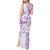 Polynesian Pattern With Plumeria Flowers Tank Maxi Dress Purple