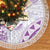 Polynesian Pattern With Plumeria Flowers Tree Skirt Purple