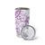 Purple Polynesian Pattern With Plumeria Flowers Tumbler Cup