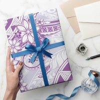 Polynesian Pattern With Plumeria Flowers Wrapping Paper Purple LT05 - Polynesian Pride