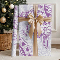 Polynesian Pattern With Plumeria Flowers Wrapping Paper Purple LT05 - Polynesian Pride