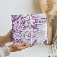 Polynesian Pattern With Plumeria Flowers Wrapping Paper Purple LT05 - Polynesian Pride