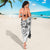 Polynesian Pattern With Plumeria Flowers Sarong White