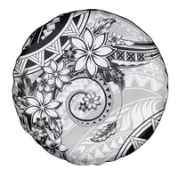 Polynesian Pattern With Plumeria Flowers Spare Tire Cover White LT05 - Polynesian Pride