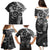 Polynesian Pattern With Plumeria Flowers Family Matching Puletasi and Hawaiian Shirt Black