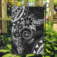 Polynesian Pattern With Plumeria Flowers Garden Flag Black LT05 Garden Flag Black - Polynesian Pride