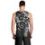 Polynesian Pattern With Plumeria Flowers Men Tank Top Black