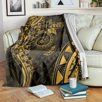 Polynesian Sunset Plumeria Blanket Gold Polynesian Tattoo LT05 Gold - Polynesian Pride
