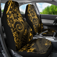 Polynesian Sunset Plumeria Car Seat Cover Gold Polynesian Tattoo
