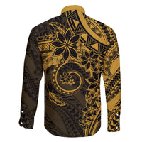 Polynesian Sunset Plumeria Family Matching Summer Maxi Dress and Hawaiian Shirt Gold Polynesian Tattoo LT05 - Polynesian Pride