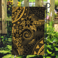 Polynesian Sunset Plumeria Garden Flag Gold Polynesian Tattoo LT05 Garden Flag Gold - Polynesian Pride