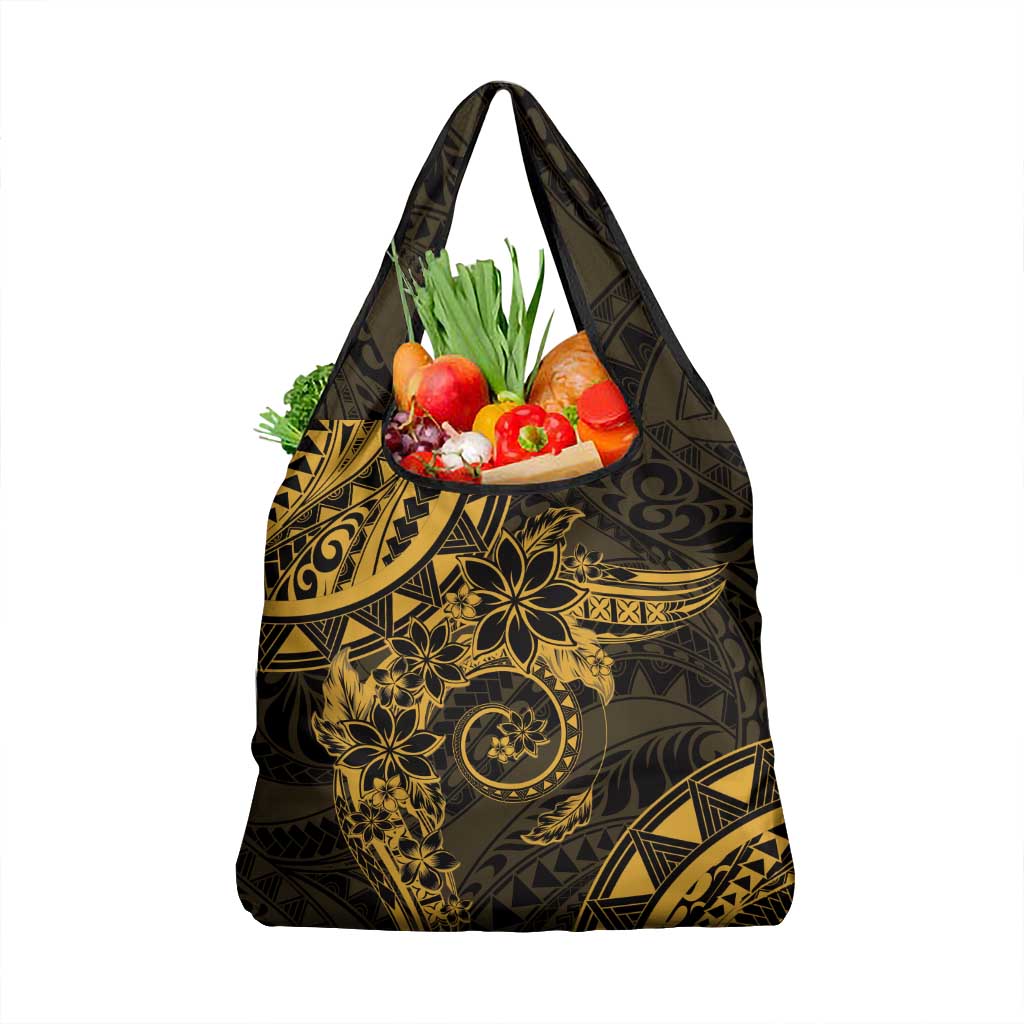 Polynesian Sunset Plumeria Grocery Bag Gold Polynesian Tattoo LT05 1-pack One Size Gold - Polynesian Pride