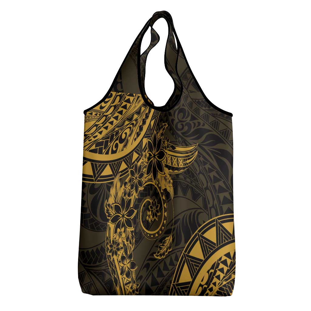Polynesian Sunset Plumeria Grocery Bag Gold Polynesian Tattoo LT05 - Polynesian Pride