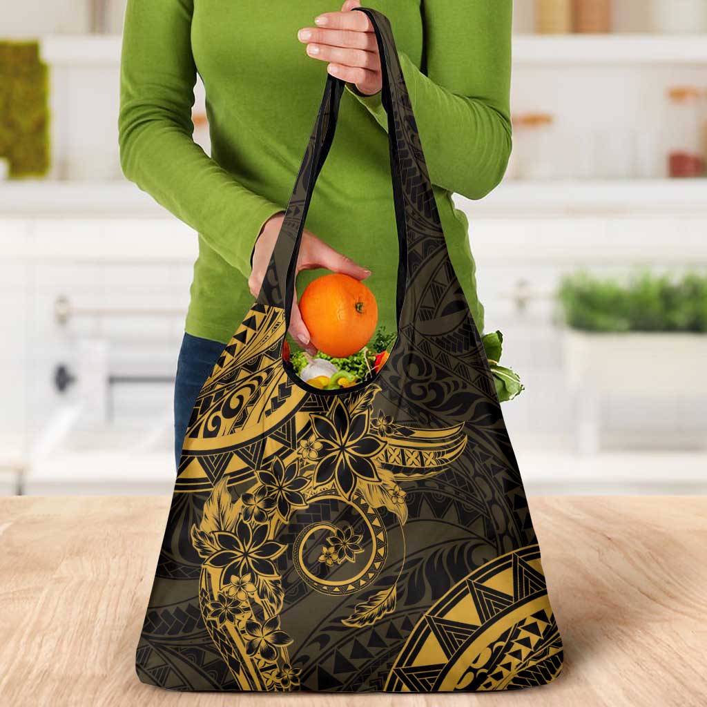 Polynesian Sunset Plumeria Grocery Bag Gold Polynesian Tattoo LT05 - Polynesian Pride
