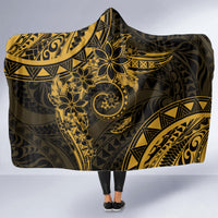 Polynesian Sunset Plumeria Hooded Blanket Gold Polynesian Tattoo LT05 - Polynesian Pride