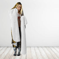 Polynesian Sunset Plumeria Hooded Blanket Gold Polynesian Tattoo LT05 - Polynesian Pride