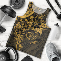 Polynesian Sunset Plumeria Men Tank Top Gold Polynesian Tattoo LT05 - Polynesian Pride